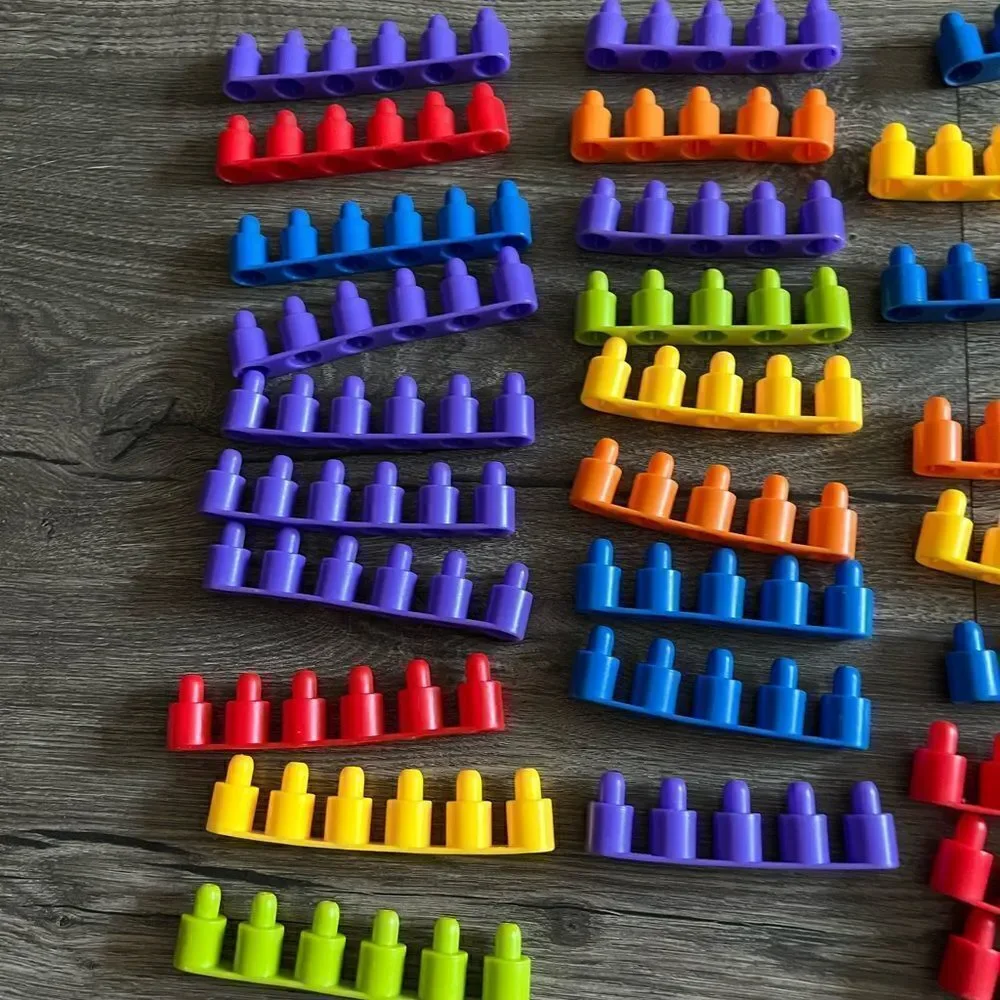 Aswadh Interconnecting Stacking Blocks Building Set for Kids Montessori 89 pcs